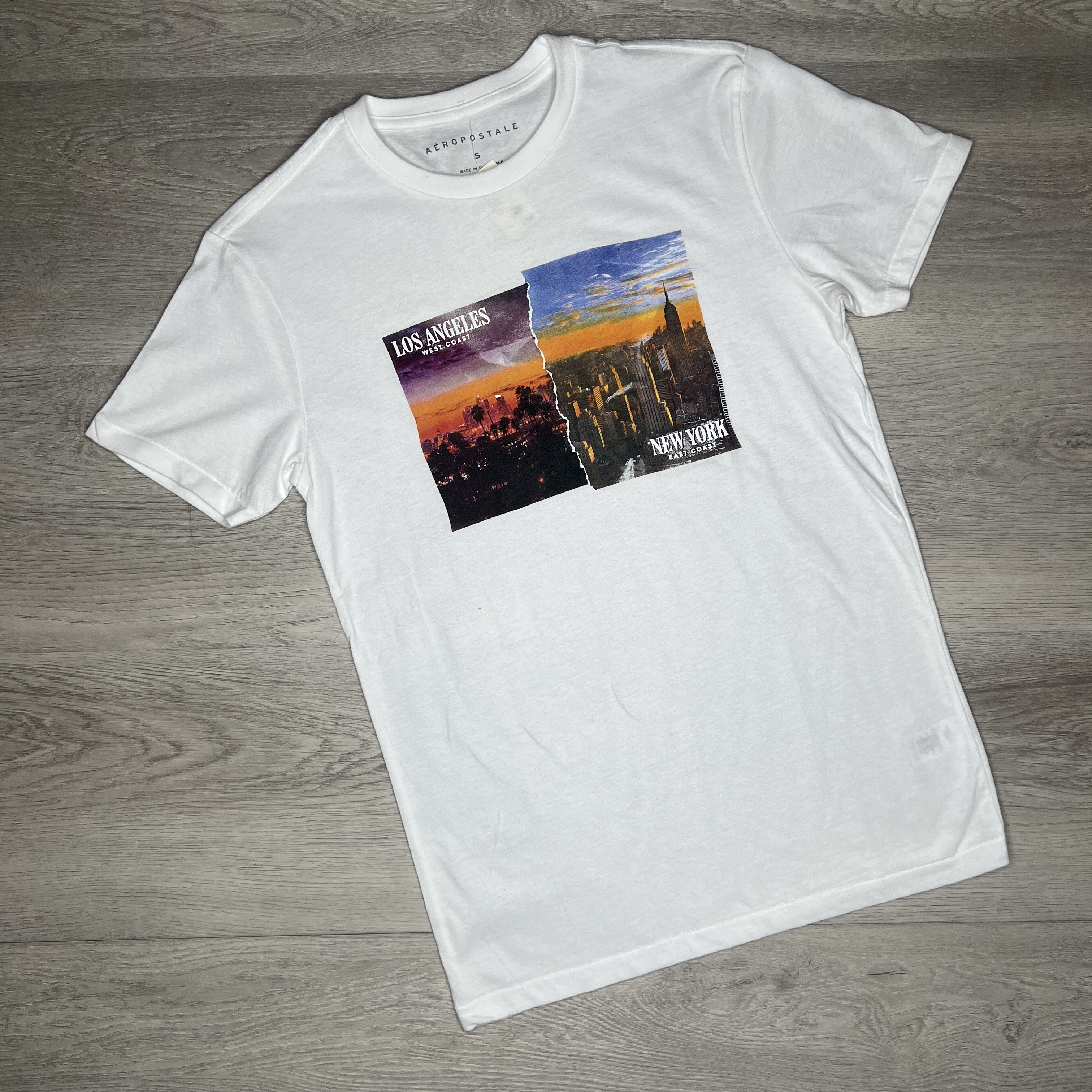 Aéropostale New York Los Angeles Graphic Tee in Gray for Men