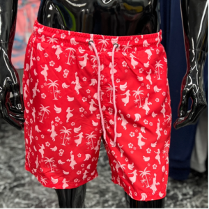 Club Room Swim Trunks Red/White