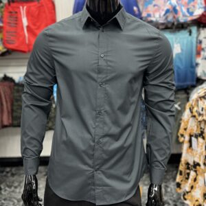 [SALE] H&M Slim Fit Easy Iron Long Sleeve Shirt Black