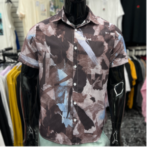 [CLR] Brush Stroke Graphic Print Shirt