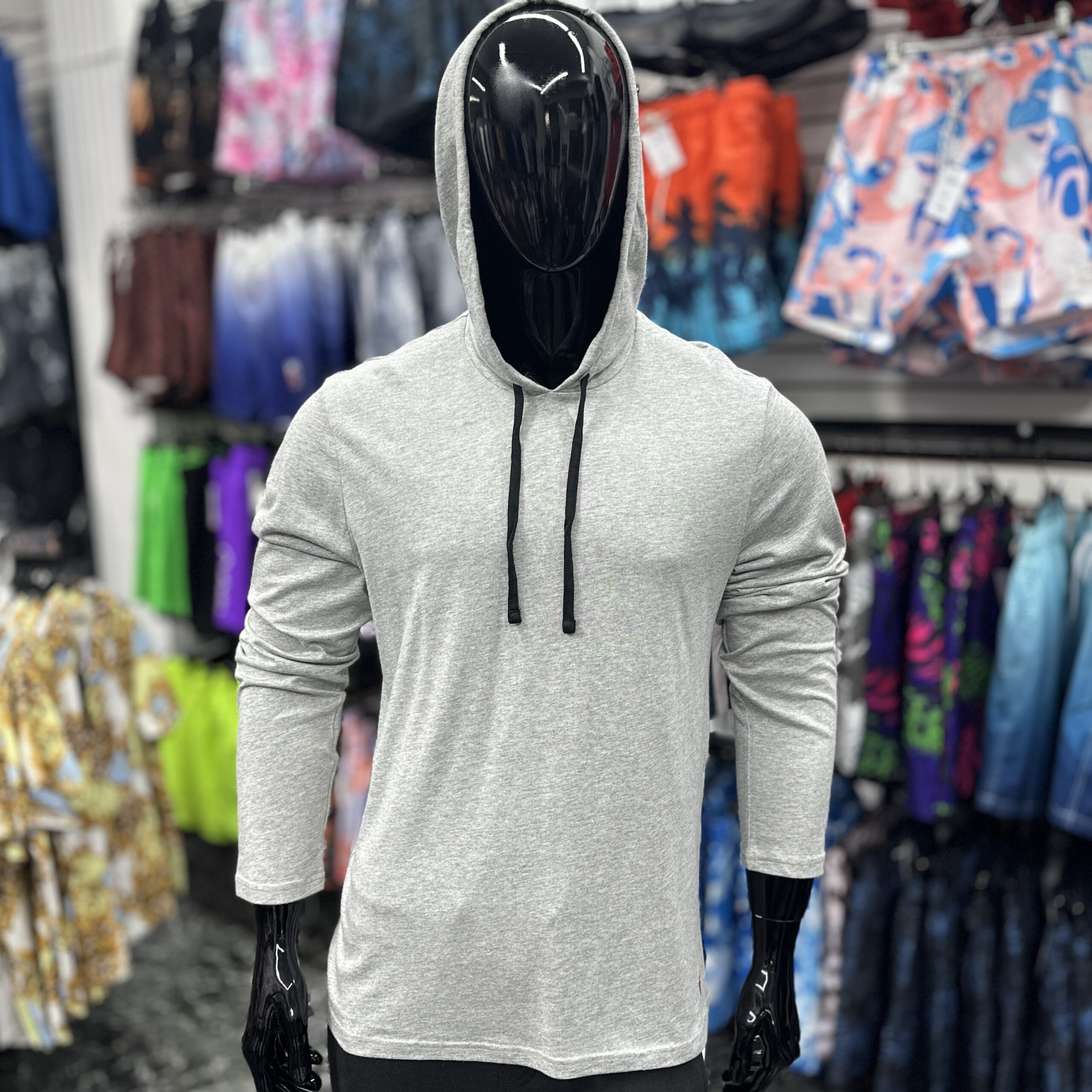 Polo Ralph Lauren Cotton-Blend Jersey Hoodie Grey/Black/Red
