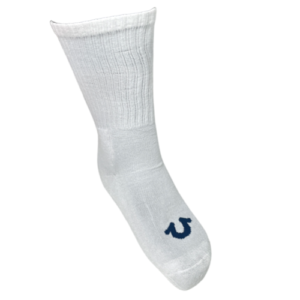 True Religion Horseshoe Logo Socks White/Blue