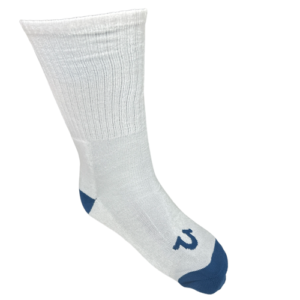 True Religion Cushioned Heel & Toe Socks White/Blue
