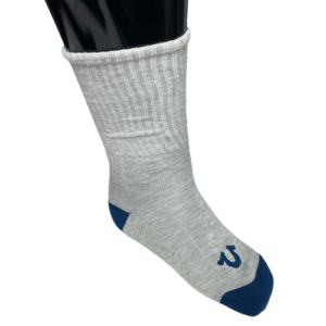 True Religion Cushioned Heel & Toe Socks Grey/Blue