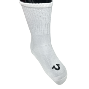 True Religion Horseshoe Logo Socks White/Black