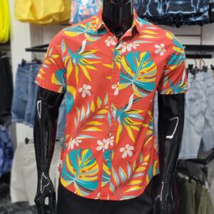 [CLR] Hibiscus Leaves Print Shirt