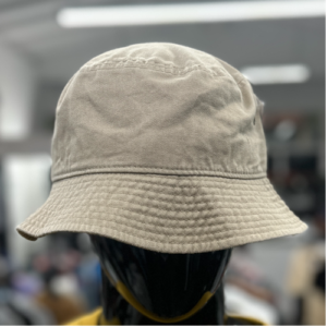 Unisex Khaki Cotton Bucket Hat