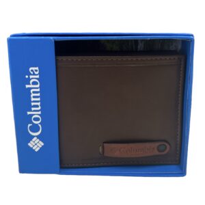 Columbia Bi-Fold Leather Wallet Brown