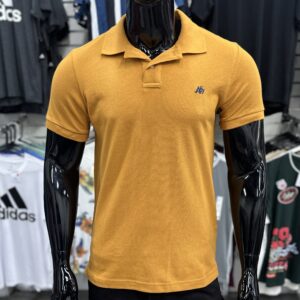 Aero A87 Logo Pique Polo Shirt Dark Yellow