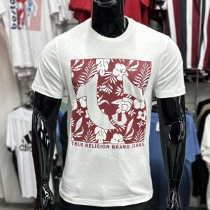 [CLR] True Religion T-Shirt Front Print White/Red