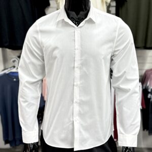 (SALE) Poplin White Long Sleeved Shirt