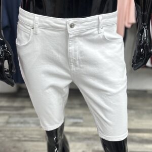 ASOS DESIGN White Skinny Regular Length Denim Shorts
