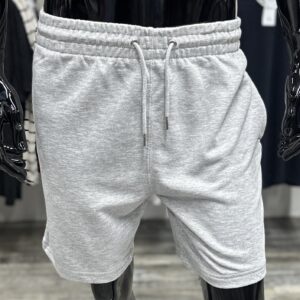 Fleece Drawstring Shorts Light Grey