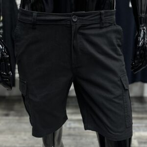 New Look Slim Fit Black Cargo Shorts