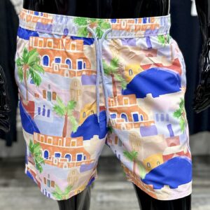 [SALE] Scenic Print Mid Length Swim Shorts