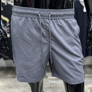Charcoal Sky Grey Swim Trunks 6”