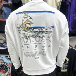 Hokusai Wave Graphic Print Sweatshirt
