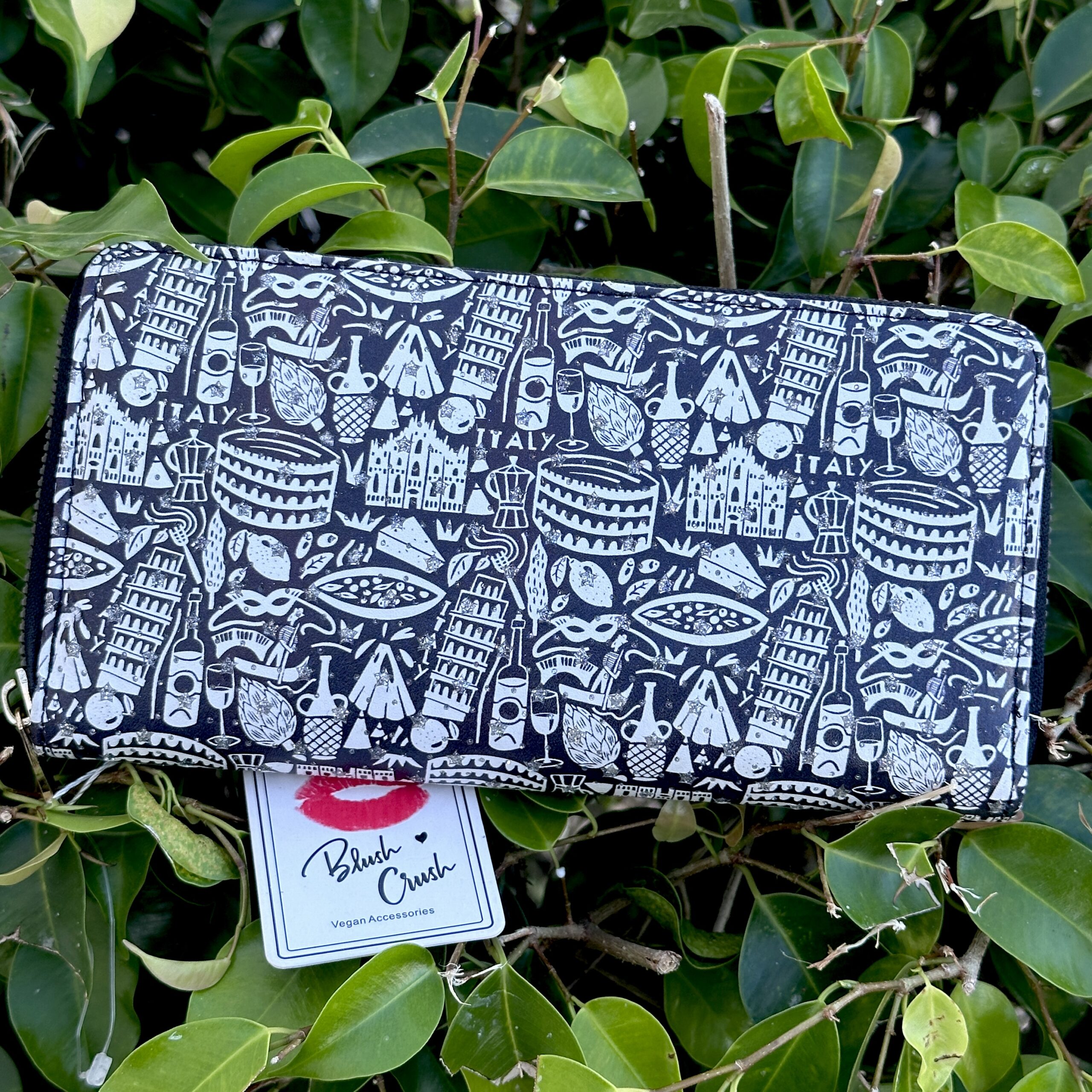 Blush Crush Vegan Leather Graphic Print Wallet
