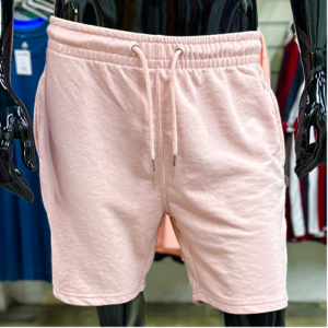 Fleece Drawstring Shorts Light Pink
