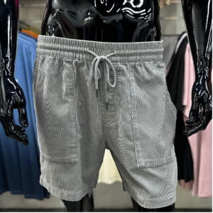 Corduroy Grey Jogger Shorts 6.5"