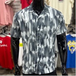Grey Painted Canvas Shirt