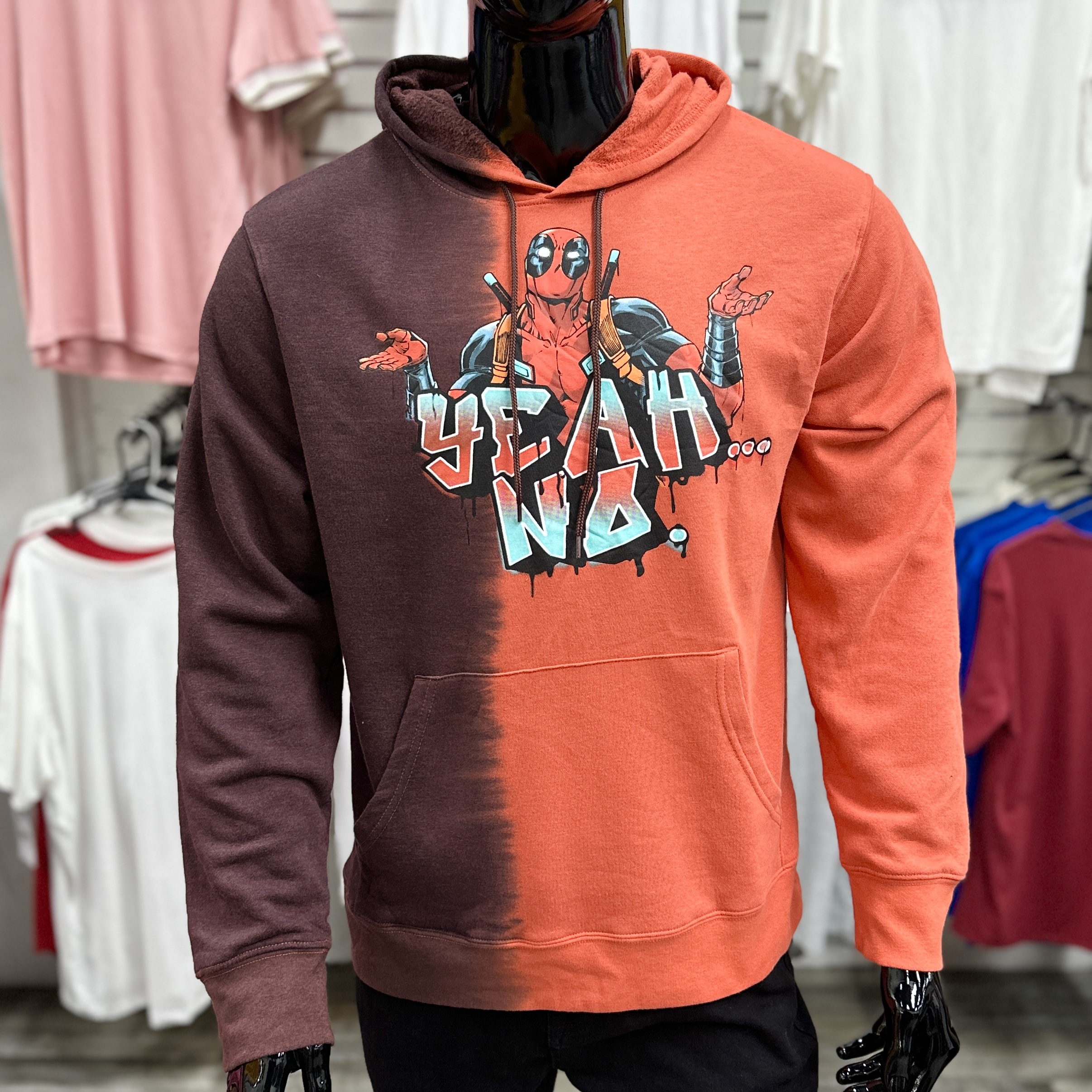 [SALE] Marvel Deadpool Graphic Print Ombré Hoodie