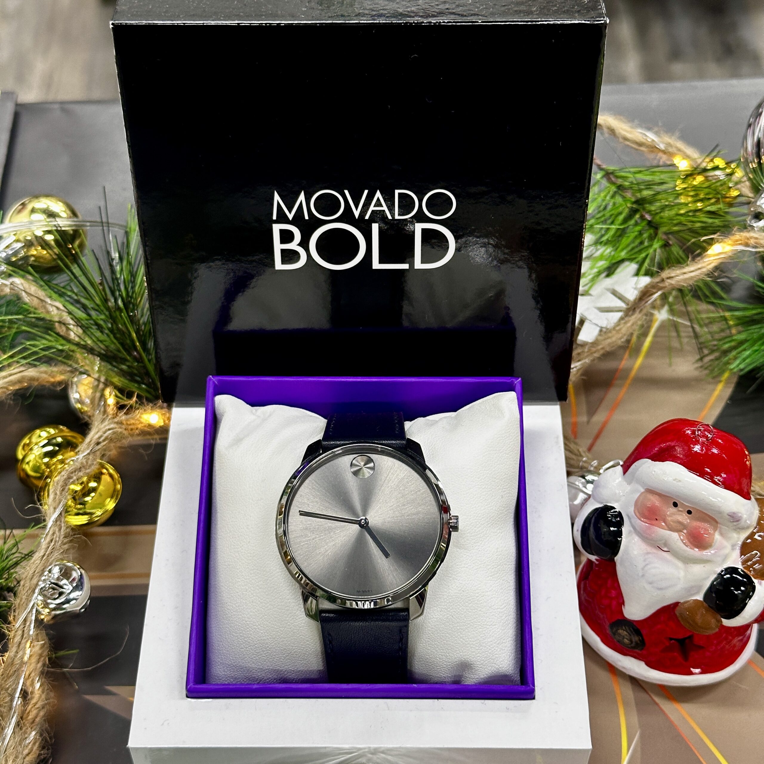 Movado Ionic Plated Grey Steel Case 42mm