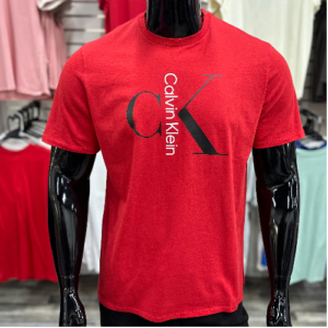 [SALE] Calvin Klein Text Monogram Logo Graphic Red T-Shirt