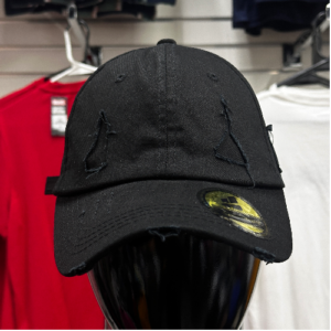 Distressed Adjustable Cap Black