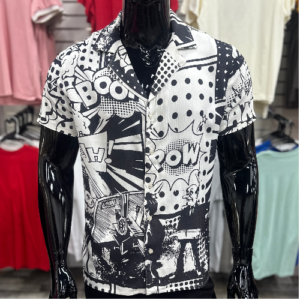 [SALE] Vintage Comic Viscose Regular Fit Shirt