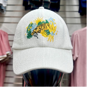 Embroidered Tiger Baseball Textured Cap