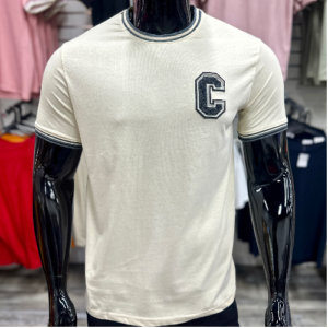 [SALE] D&F Monogram Letter Ribbed T-Shirt