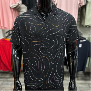 [SALE] Coloured Dash Line Print Shirt