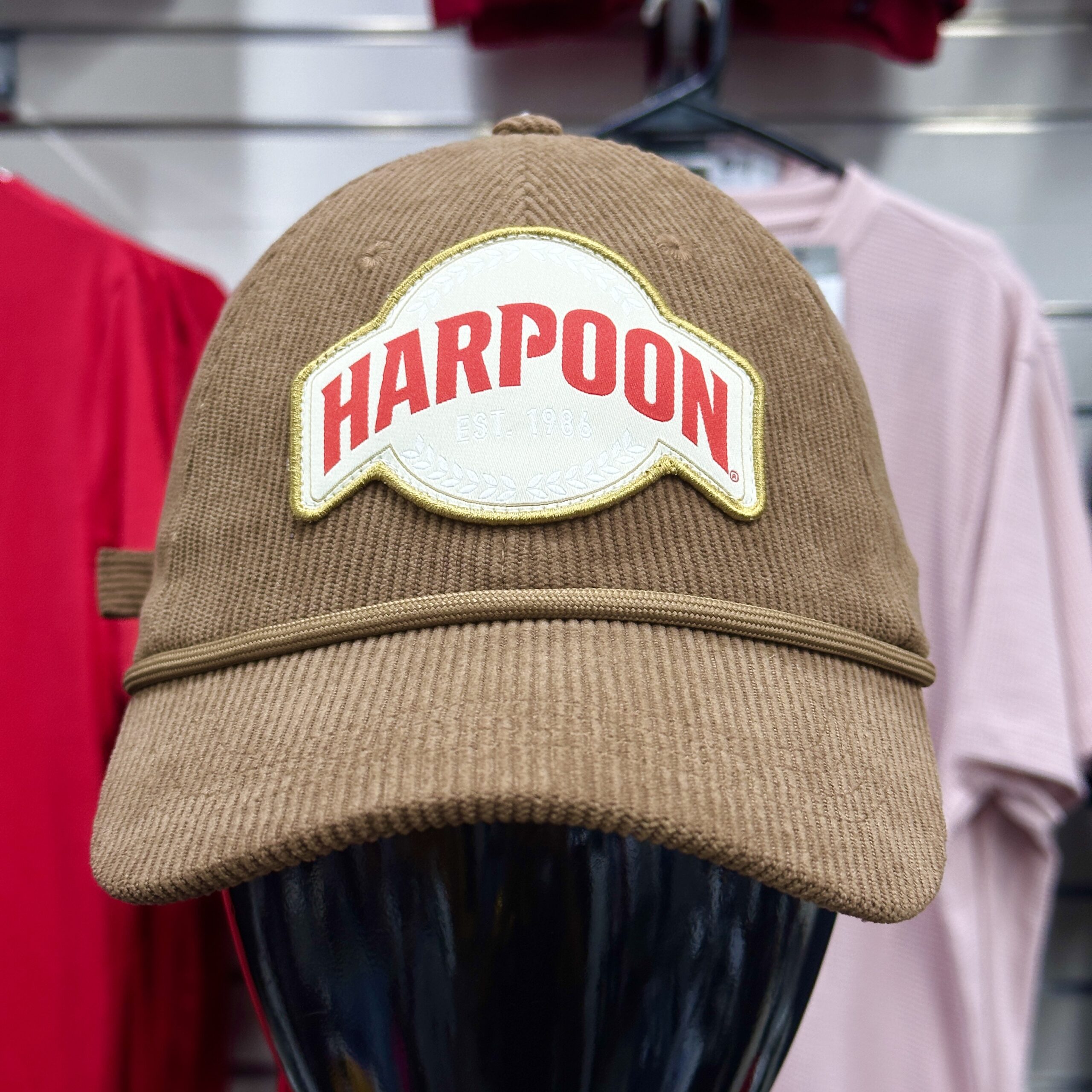 Harpoon Brewery Patch Logo Corduroy Adjustable Cap