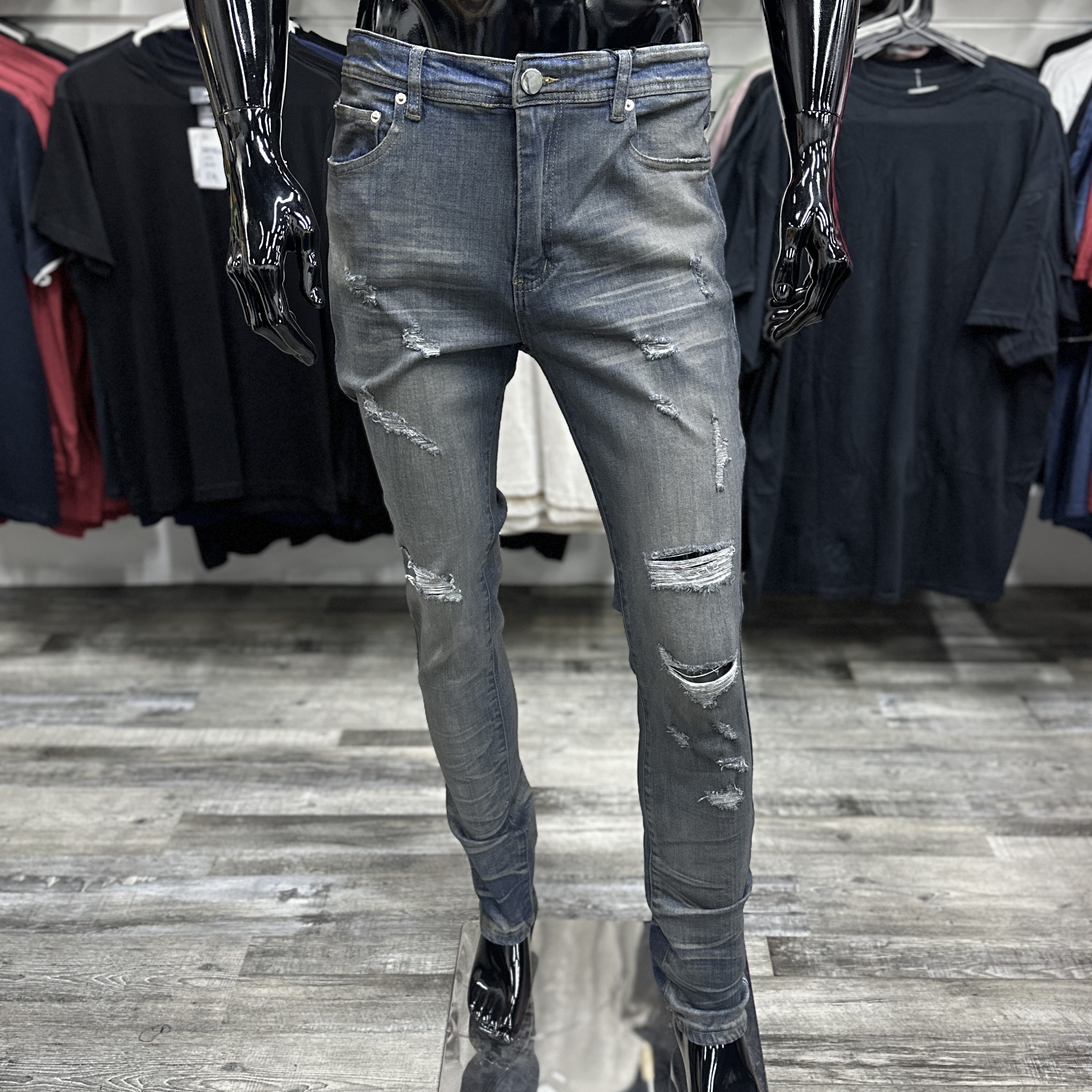 Come Back Around Ripped Skinny Dark Wash Jeans
