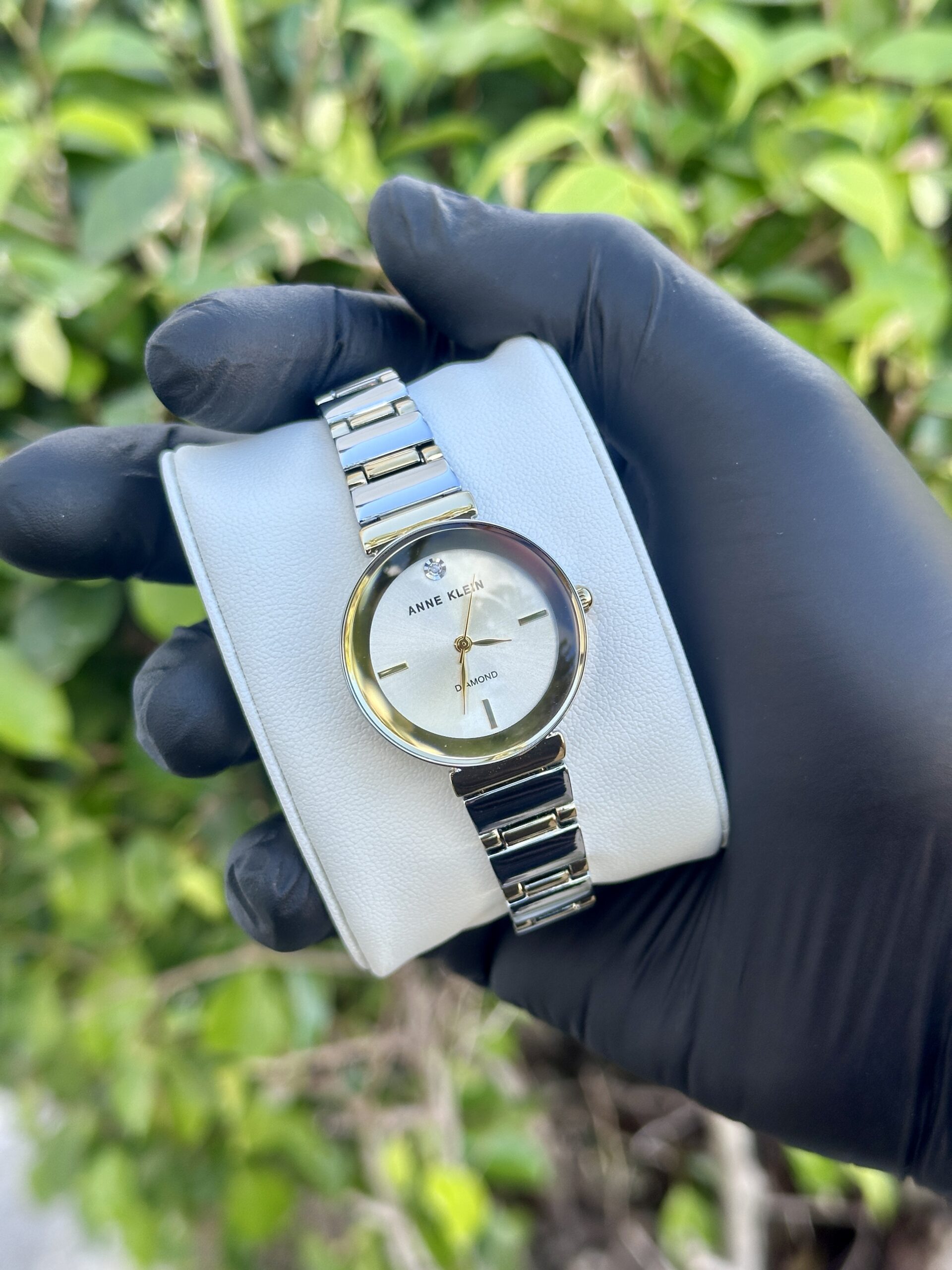 Anne Klein Two Tone Genuine Diamond Dial Bracelet Watch – Dr 