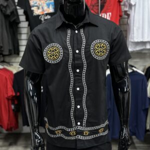 [SALE] Reason Yuma Embroidery Cotton Button-Up Shirt