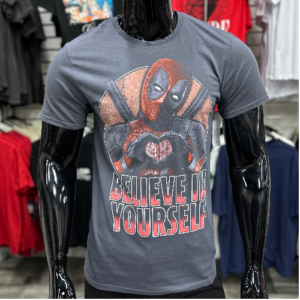 [SALE] Deadpool Believe In Yourself Graphic Print T-Shirt