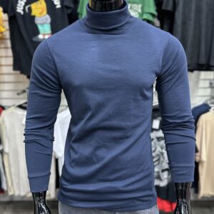 [SALE] Slim Fit Lightweight Navy Turtleneck