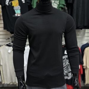 [SALE] Slim Fit Lightweight Black Turtleneck