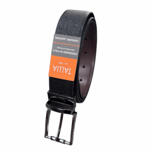 Tallia Genuine Leather Reversible Textured Black/Brown Belt