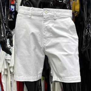 D&F Fixed Waist White Chino Shorts