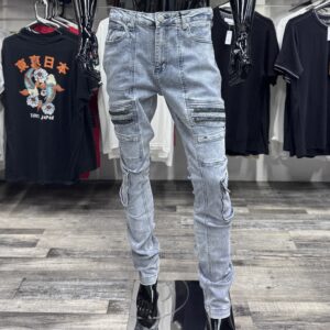 Johnny Vintage Blue Wash Cargo Jeans