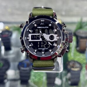 Digital Multifunction Nylon Strap Watch Green