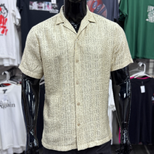 L&C Hollow Knit Beige Shirt