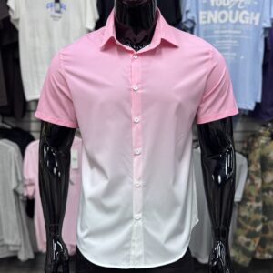 Reverse Ombre Stretch Pink Shirt