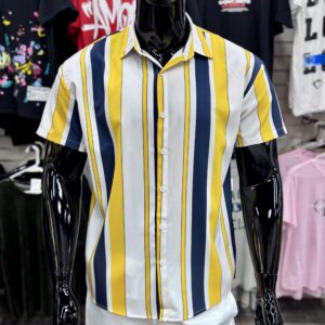 Colorblock Stripes Print Shirt