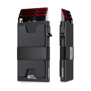 Slim RFID Aluminum Card Holder Wallet Black