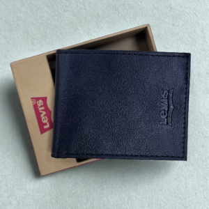 Levi's Matte Logo Bi-Fold Leather Wallet