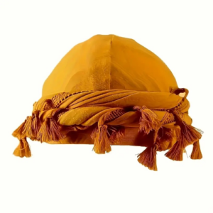 Male Retro Yellow Tassel Turban